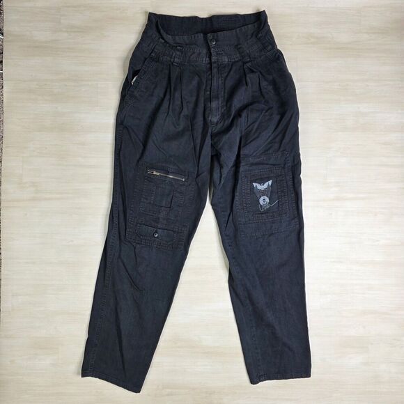 UMEN Under Attack Slacks Pants Hip Hop High Waist Baggy Pilot Pants Size 32 x 30 - Picture 1 of 12